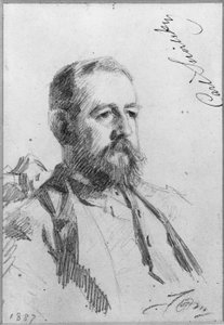 Carl Snoilsky (1841-1903), count, author, librarian, member of the Swedish Academy, married to 1. countess Hedvig Charlotta Amalia Piper, 2. baroness, author Ebba Fredrika Eleonora Ruuth by Anders Zorn