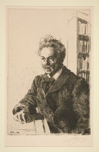 Portrait of A. Strindberg by Anders Zorn