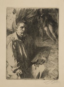 Self-Portrait with Model II by Anders Zorn