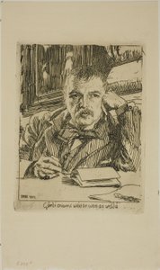 Self-Portrait with Inscription by Anders Leonard Zorn