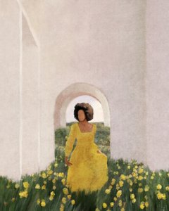 Serene Yellow Archway Walk