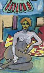 Female Nude with Yellow Face