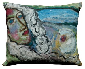 Outrage to Modigliani - Blue Eyes with Door