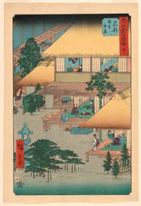 Ishibe: Guests at the Inn from the series 53 Stations of the Tokaido