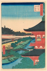 Pagoda of Zojoji Temple, Akabane from the Series One Hundred Views of Edo by Ando Hiroshige