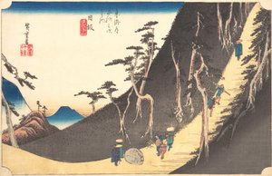 Station Twenty-six: Nissaka, Sayo no Nakayama, from the Fifty-three Stations of the..., ca. 1833-34