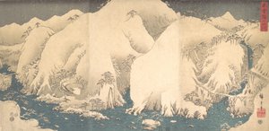 The Kiso Mountains in Snow by Ando Hiroshige
