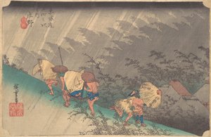 White Rain at Shono by Ando Hiroshige