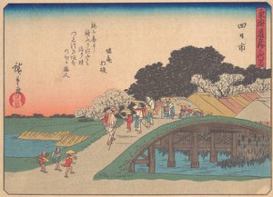 Yokkaichi, from the series The Fifty-three Stations of the Tokaido Road