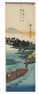 Crossing at the Sumidagawa River from the series Famous Views of the Eastern Capital, c.1837-1838 by Ando or Utagawa Hiroshige