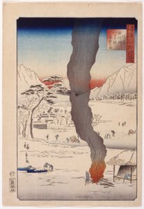 Fishing At Suwa Lake In Shinano by Ando or Utagawa Hiroshige