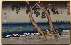 Hamamatsu Station by Ando or Utagawa Hiroshige
