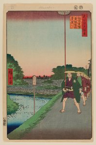 Kinokuni Hill and Distant View of Akasaka Tameike by Ando or Utagawa Hiroshige