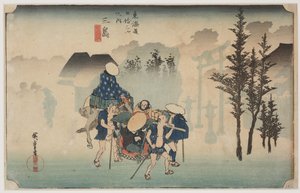 Morning Mist by Ando or Utagawa Hiroshige