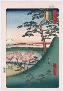 Original Fuji, Meguro, from the Series One Hundred Views of Famous Places in Edo