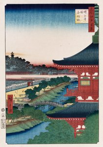 Pagoda of Zojoji, Akabane, from the series One Hundred Views of Famous Places in Edo