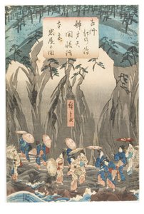 Pilgrimage to the Exhibition of the Benzaiten Statue in the Main Shrine of Iwaya at Enoshima in the Province of Sagami