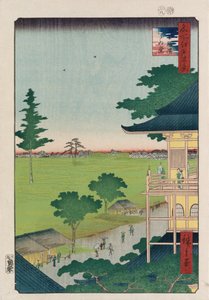 Sazai Hall, Five Hundred Raken [Temple], from the series One Hundred Views of Famous Places in Edo by Ando or Utagawa Hiroshige