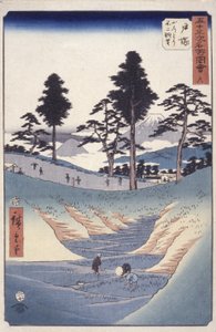 Station 6, Totsuka by Ando or Utagawa Hiroshige