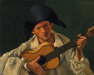 Bust of Harlequin with Guitar