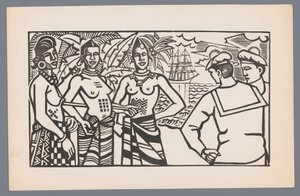 Three African Women and Two Sailors by André Lhote
