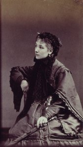 Portrait of Sarah Bernhardt in town costume by Andre Adolphe Eugene Disderi