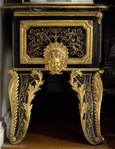 Chest of Drawers with Metal Inlay with Acanth Made by Andre Boulle