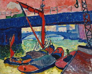 Barges on the Thames
