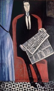 Portrait of a Man with a Newspaper by Andre Derain