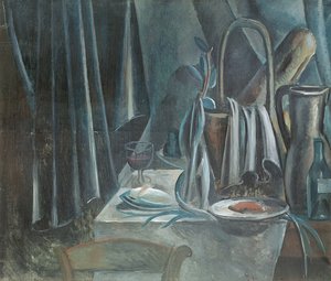 Still Life with Breadbasket, Jug and Wine Glass by Andre Derain