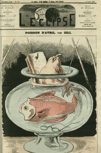 April Fish, the Fish Being Adolphe Thiers (1797-1877). Cover in 