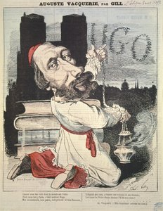 Auguste Vacquerie from the Cover of LEclipse, engraved by Yves & Barret, 3rd November 1872 by Andre Gill