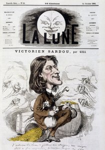 Cartoon by Victorian Sardou by Gill - Cover of The Moon of 14/10/1866