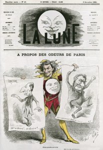 Cartoon on a book Les Odeurs de Paris by Louis Veuillot (1813-1883)