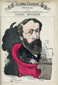 Portrait of Eugene Henri Brisson, French lawyer, journalist and politician. Cartoon by Gill, Paris