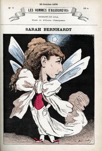Portrait of Sarah Bernhardt by Andre Gill