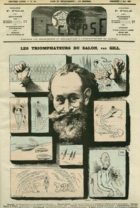 The Triumphators of the Salon, or the Triumph of Absence by Edouard Manet (1832-1883), French painter. Cover in 
