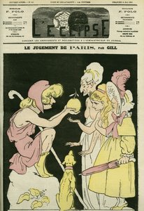 The judgment of Paris, which chooses the Republic to the Empire and the Monarchy. Cover in L