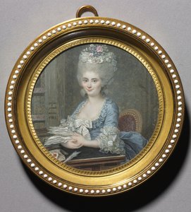 Portrait of a Woman in a Blue Dress