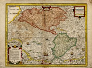 Map of America, Four Parts of the World