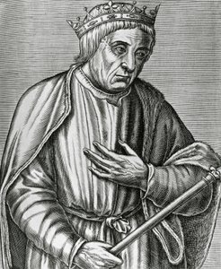 Portrait of Casimir III, King of Poland, known as Great, engraving from Les Vrais pourtraits et Vies des Hommes illustres by Andre Thevet