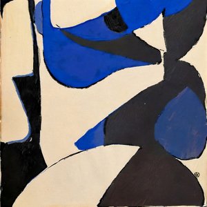 Abstract Blue Black Shapes by André Viana