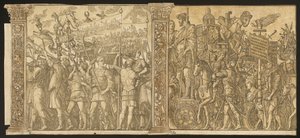 The Triumph of Julius Caesar [no.1 and 2 plus 2 columns] by Andrea Andreani