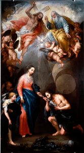 The Virgin Appears to Saint Jerome Emilian by Andrea Celesti