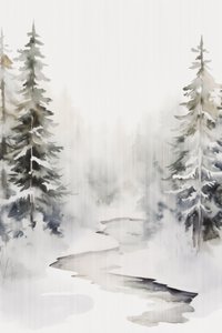 Snowy Forest Stream