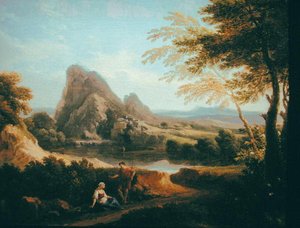 Landscape with a Distant Waterfall