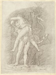 Hercules and Antaeus by Andrea Mantegna (school of)