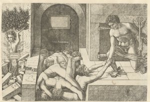 Mercury as Personification of Virtue Rescuing Souls at the Forecourt and Daphne Turning into a Tree