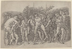 Bacchanal with Silenus by Andrea Mantegna