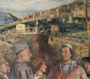 Detail of fresco in Bridal Chamber by Andrea Mantegna